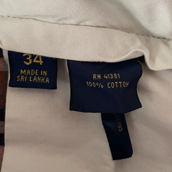 Ralph Lauren Shorts India Madras Men Size 34 Classic Fit 9” Plaid Cotton… - Picture 7 of 8